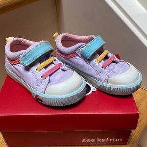 See Kai Run Purple Shimmer “Kristin” Sneakers Size 6
